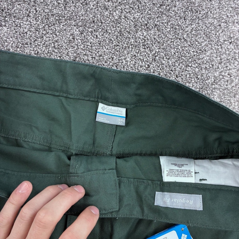 NWT Columbia Brownsmead Pants Mens 44x32 Green Cotton Five Pocket AM1524-379 - Picture 4 of 6